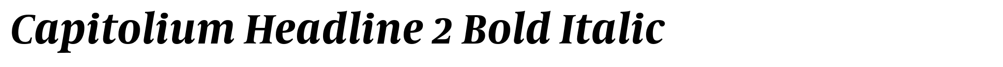 Capitolium Headline 2 Bold Italic image